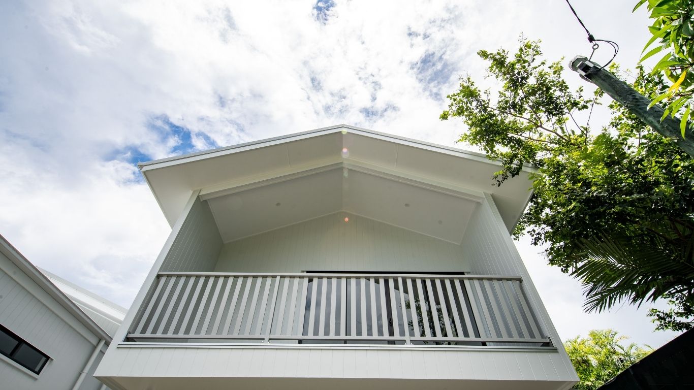 Gabled balcony detail